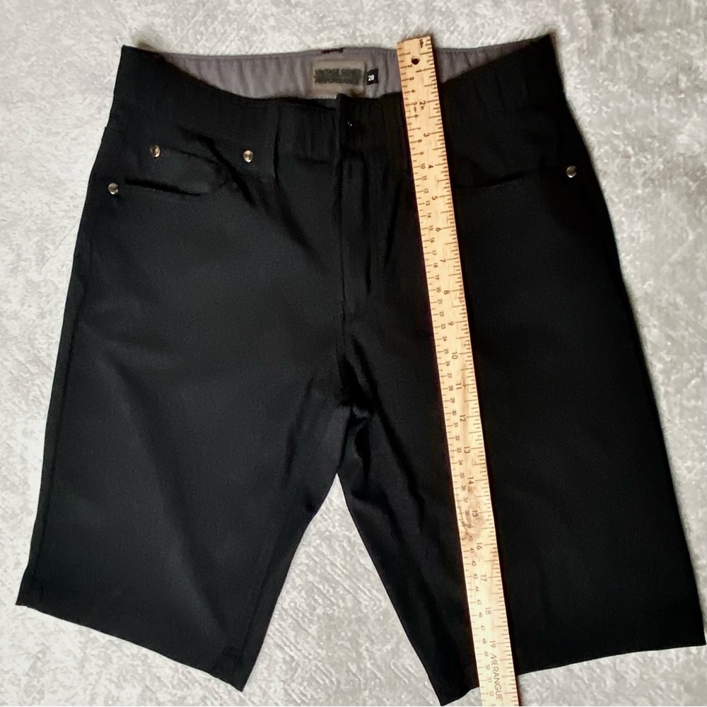 Vintage Genes Performance Men's Black Shorts Size 28 - Pre-Loved 100% Polyester - Picture 8 of 10
